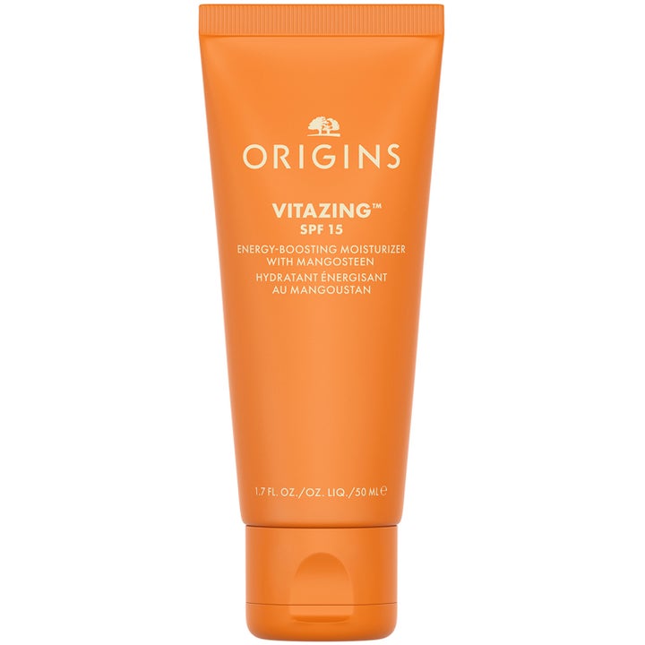 Origins VitaZing SPF 15 50 ml energigivende fuktighetskrem med mangostan i en frisk oransje tube med matchende lokk