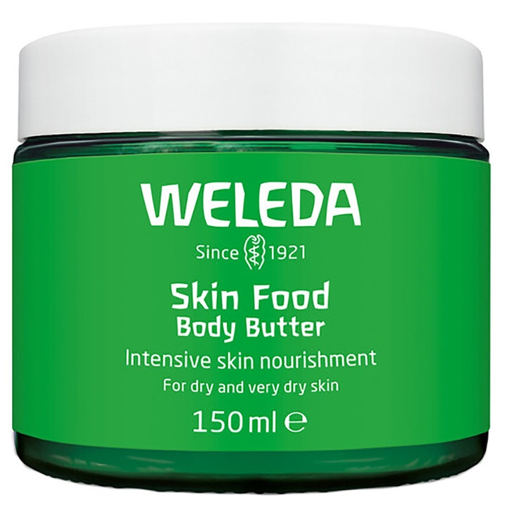 Weleda Skin Food Body Butter 150 ml intensivt nærende kroppskrem for tørr hud i grønn krukke med hvitt lokk
