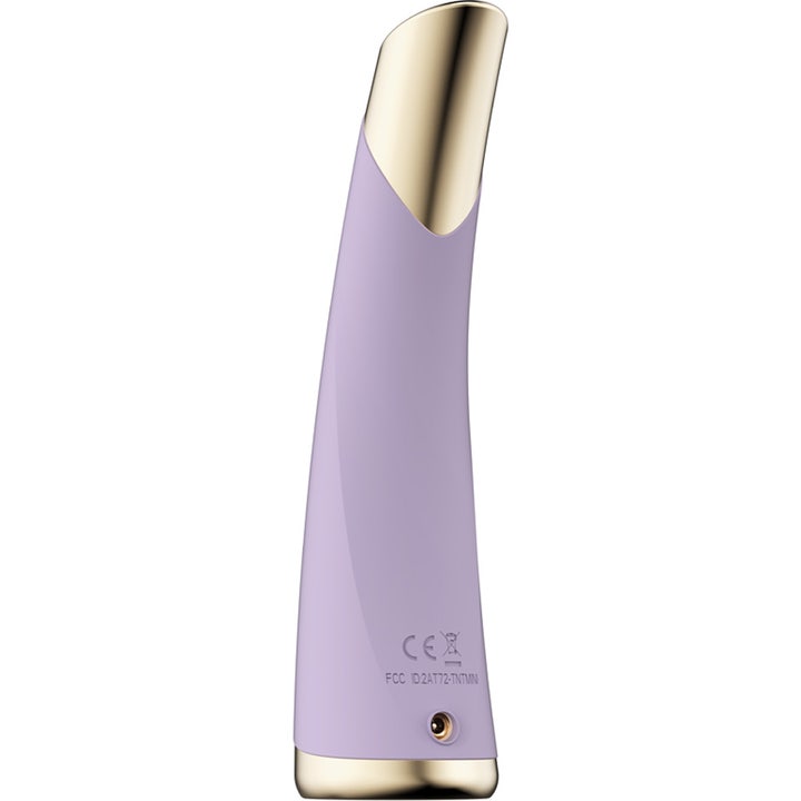 FAQ Swiss FAQ 101 LED-Pulse Facial Device Amethyst 1 stk hudpleieenhet med lilla finish og elegante gulldetaljer