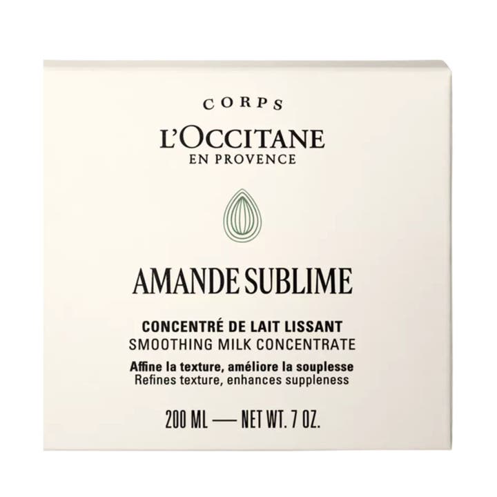 L'Occitane en Provence Almond Milk Concentrate 200 ml oppstrammende body lotion i salviegrønn ytteremballasje