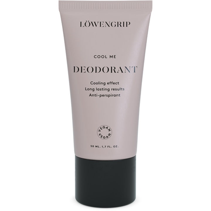 Löwengrip Cool Me Deodorant 50 ml kjølende anti-perspirant i beige tube med svart kork som gir langvarig friskhet