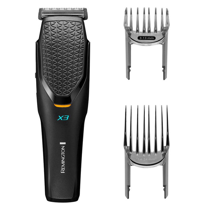Remington X3 Power X Series Hårklipper HC3000 1 stk svart skjeggtrimmer med to grå kammer for lengder 3 til 24 mm