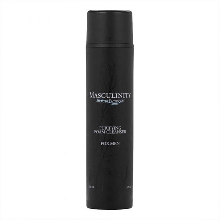 Beauté Pacifique Masculinity Purifying Foam Cleanser 150 ml renseskum i en matt sort sylindrisk flaske.