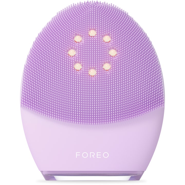 FOREO LUNA™ 4 plus Sensitive Skin Purple ansiktsbørste i lilla silikon med LED-lys for glød