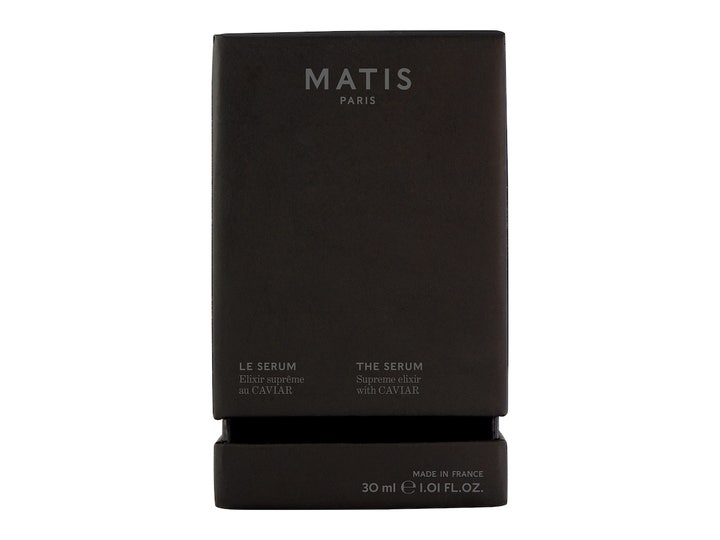 Matis Caviar The Serum 30 ml anti-age serum i en elegant sort eske med sølvfarget tekst som gir luksuriøs pleie.