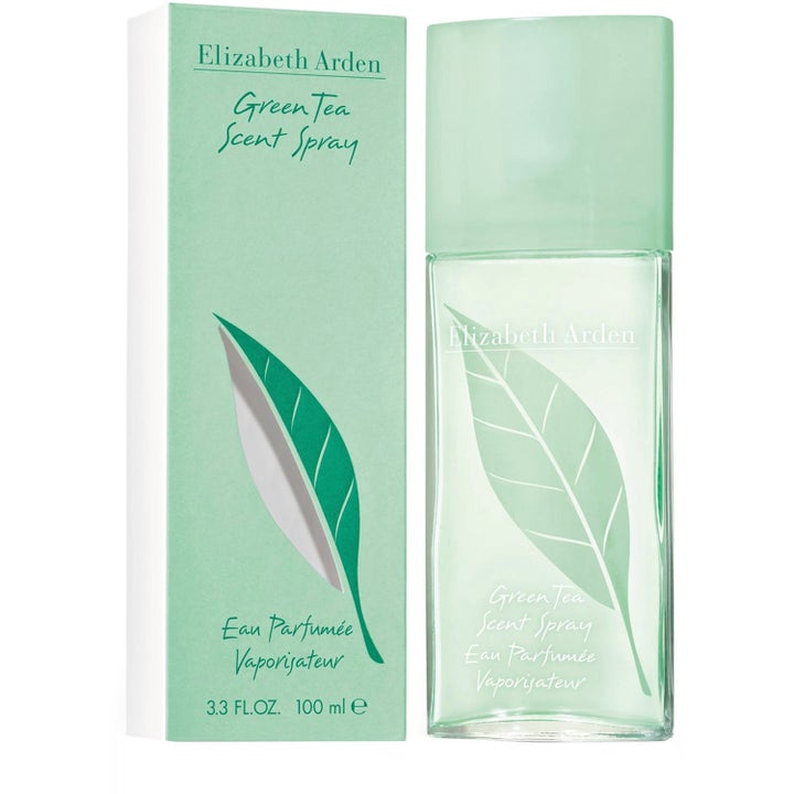 Elizabeth Arden Green Tea Scent Spray 100 ml frisk og oppløftende parfyme i lysegrønn glassflaske med bladmotiv
