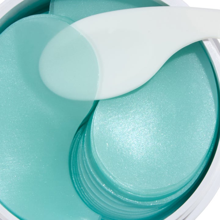 Mario Badescu Hydrogel Under Eye Mask 60 stk fuktighetsgivende øyebehandling med skimrende turkise hydrogel-lapper og spatel
