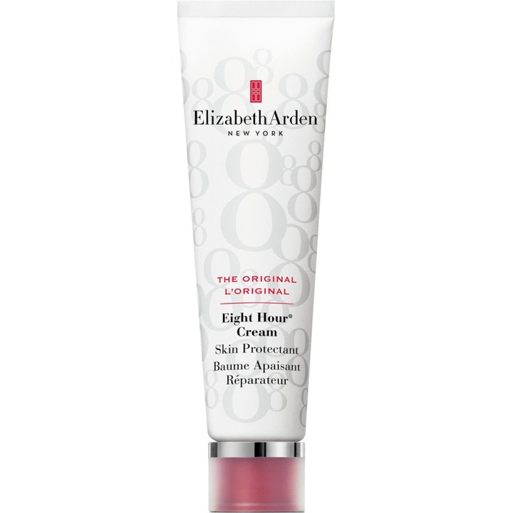 Elizabeth Arden Eight Hour Cream Skin Protectant 50ml reparerende balm i hvit tube med 8-tall og sølvfarget kork
