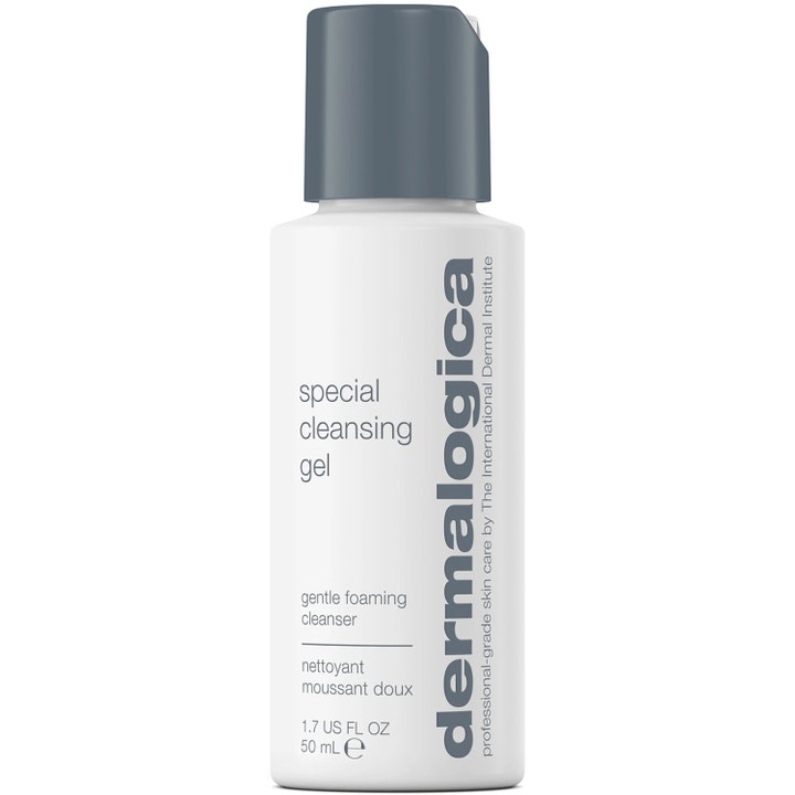 Dermalogica Special Cleansing Gel 50 ml skånsom skummende ansiktsrens i hvit plastflaske med grått lokk.