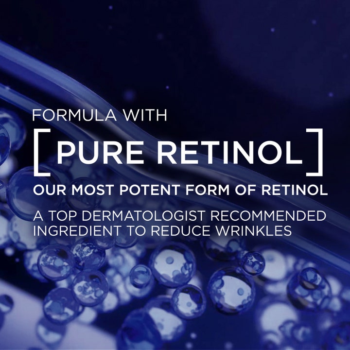 L'Oréal Paris Laser Pure Retinol Night Serum 30 ml hudpleie med tekst om ren retinol mot rynker