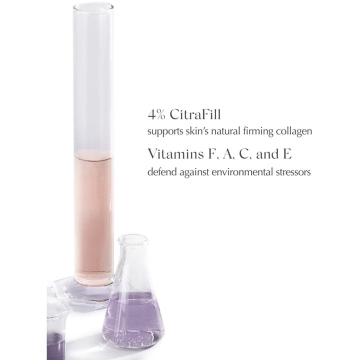 Exuviance CitraFirm FACE Oil 27 ml ansiktsolje med CitraFill og vitaminer i laboratorieglass