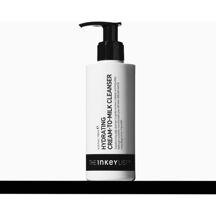 The INKEY List Hydrating Cream to Milk Cleanser 180 ml ansiktsrens gir fukt i hvit pumpeflaske og pakning