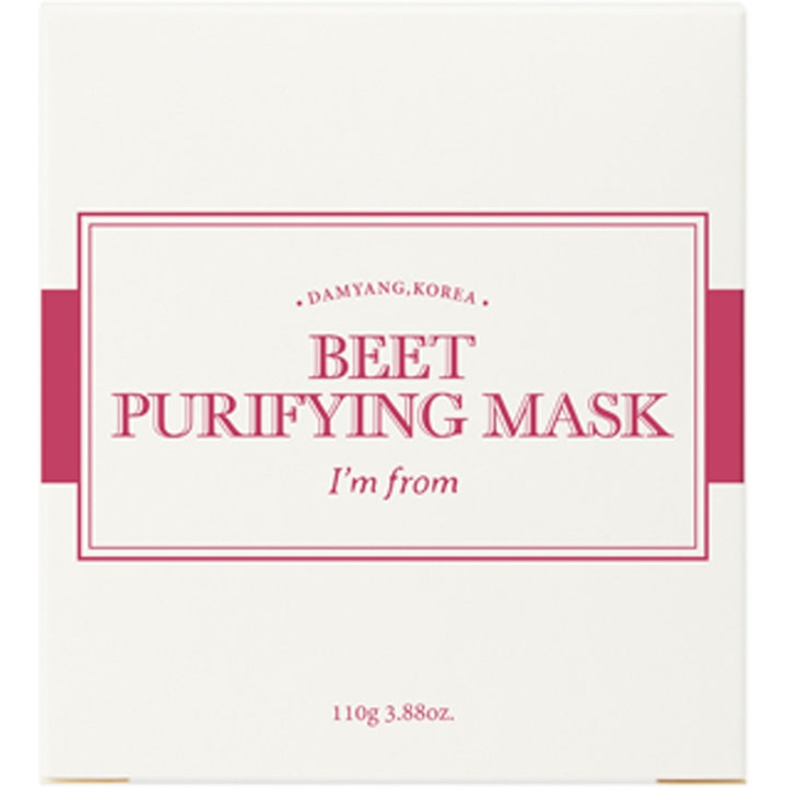 I'm From Beet Purifying Mask 110 ml rensende ansiktsmaske i hvit pappeske med rød tekst og detaljer.