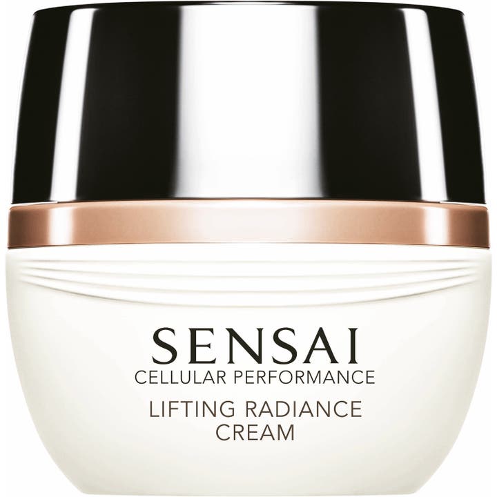 Sensai Cellular Performance Lifting Radiance Cream 40ml oppstrammende ansiktskrem i hvit krukke med svart og rosegull lokk