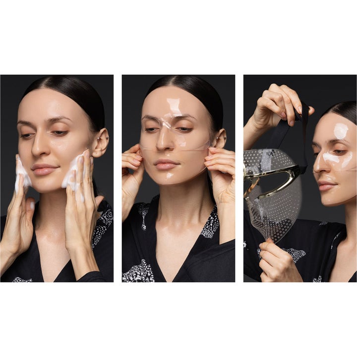 FAQ Swiss FAQ Glass Skin Collagen Face Mask 5 stk fuktighetsgivende maske påføres før LED-maske for glød