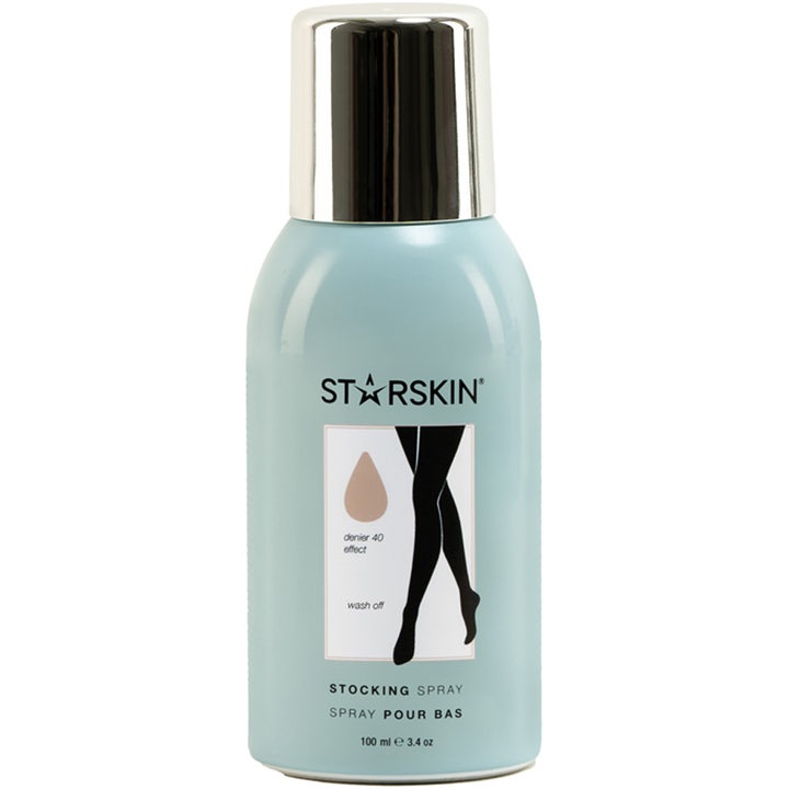 Starskin Stocking Spray 100 ml selvbruning for ben i lyseblå sprayflaske med denier 40 effekt og sølvkork