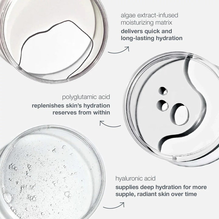 Dermalogica Circular Hydration Serum 30 ml fuktighetsserum viser teksturer med hyaluronsyre og polyglutamic acid