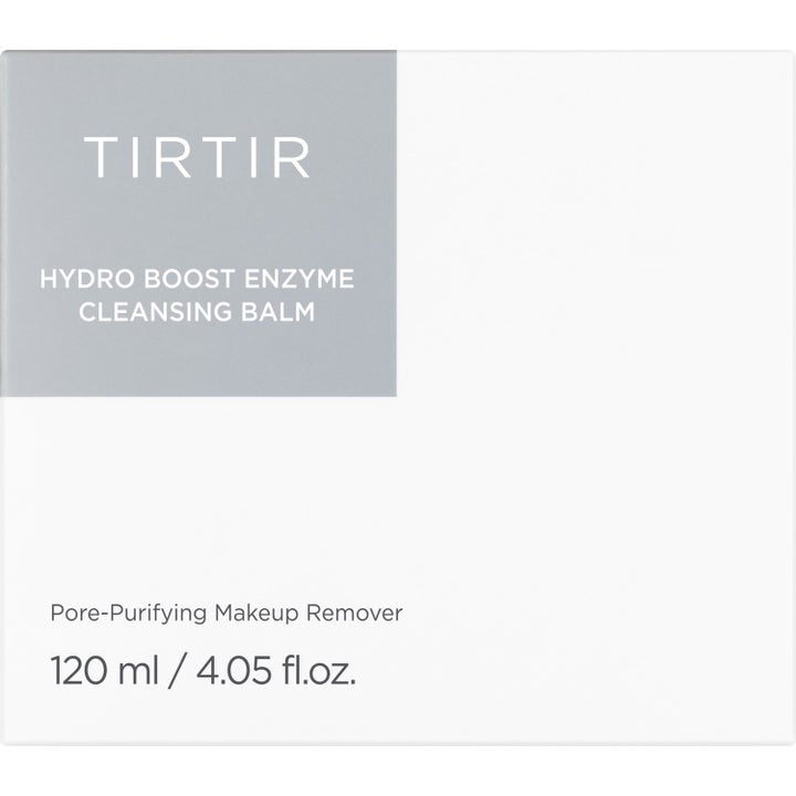 TIRTIR Hydro Boost Enzyme Cleansing Balm 50 ml ansiktsrengjøring i hvit eske med grått felt som renser porer