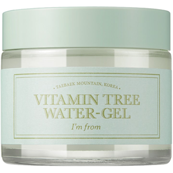 I'm from Vitamin Tree Water-Gel 75 g fuktighetskrem i glasskrukke med lysegrønt lokk og etikett