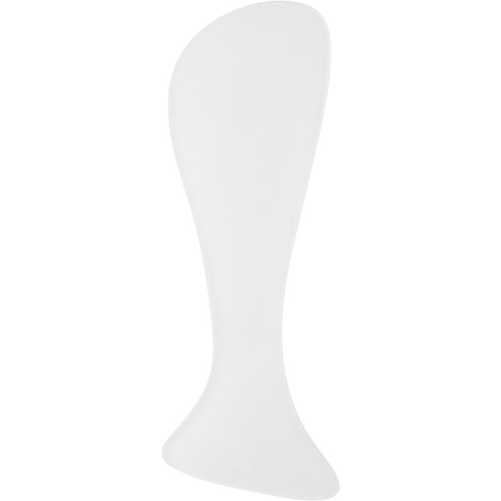 Medicube Collagen Jelly Cream 110 ml ansiktskrem som gir glød med en hvit buet applikatorspatel i plast