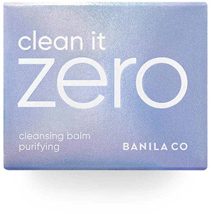 Banila Co Clean It Zero Cleansing Balm Purifying 100 ml ansiktsrens i lyseblå skimrende eske som beroliger huden.