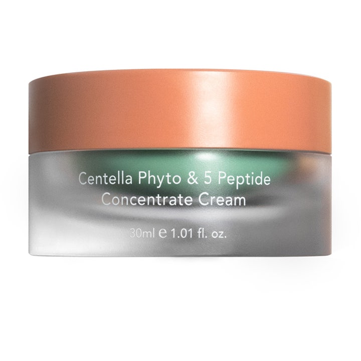 haruharu wonder Centella Phyto & 5 Peptide Concentrate Cream 30 ml ansiktskrem i frostet krukke med kobberfarget lokk