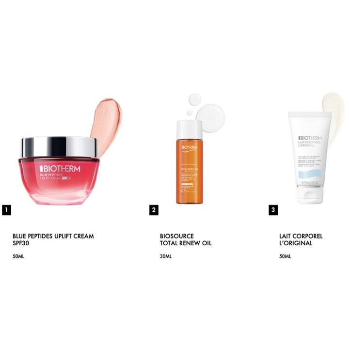 Biotherm Lait Corporel L'Original 50 ml fuktighetsgivende bodylotion i hvit tube med lys kremet tekstur