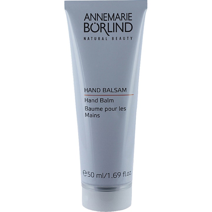 Annemarie Börlind Hand Balsam 50 ml mykgjørende håndkrem i en lys blåfarget plasttube med hvit kork