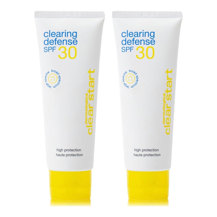 Dermalogica Clear Start Clearing Defense SPF30 59 ml mattende dagkrem i hvit tube med gult lokk