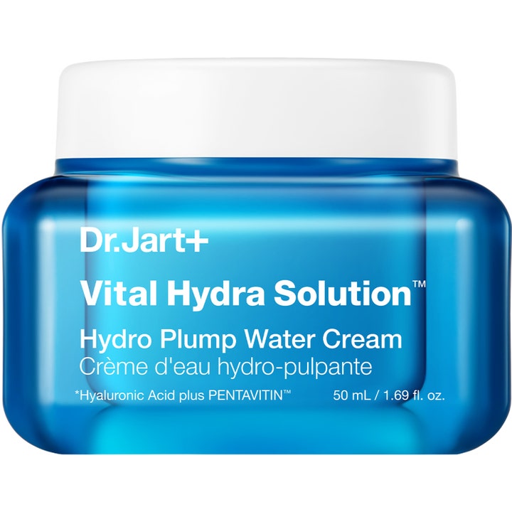 Dr. Jart+ Vital Hydra Solution Hydro Plump Water Cream 50 ml fuktighetsgivende ansiktskrem i blå krukke med hvitt lokk