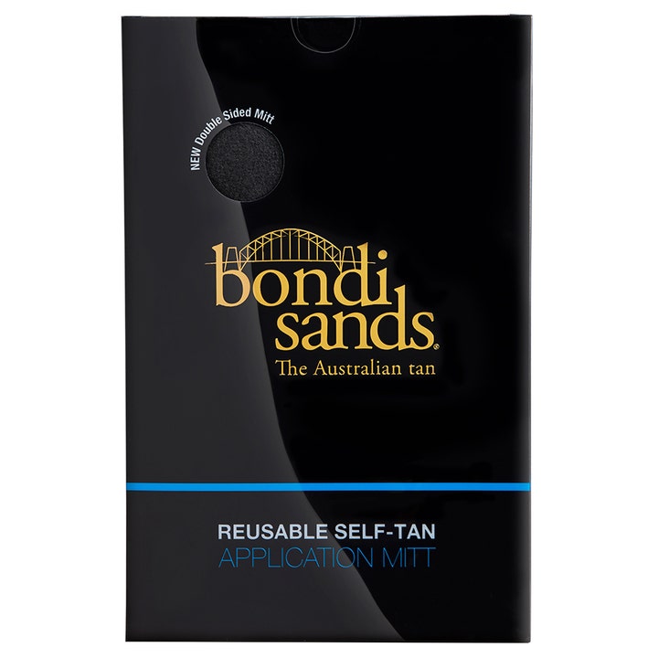 Bondi Sands Reusable Self-Tan Application Mitt 1 stk selvbruningsvott i svart eske med gulllogo som gir jevn farge