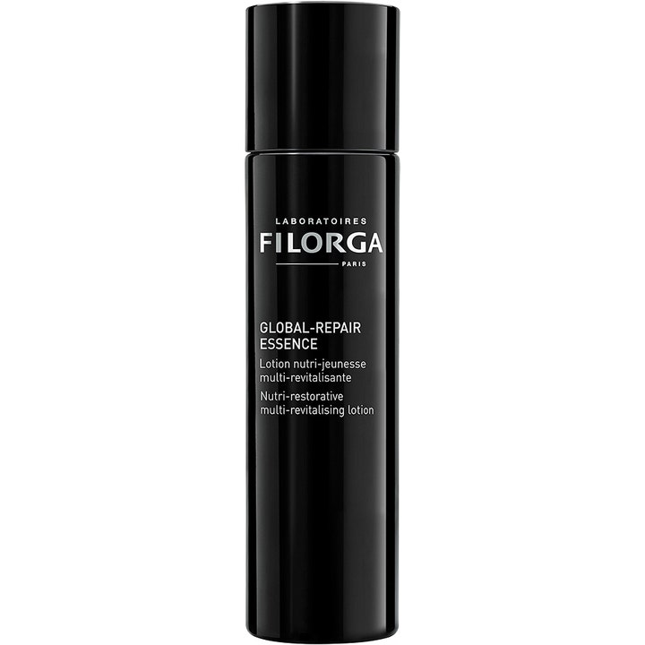 Filorga Global-Repair Essence 150 ml revitaliserende ansiktslotion i en stilren blank sort flaske