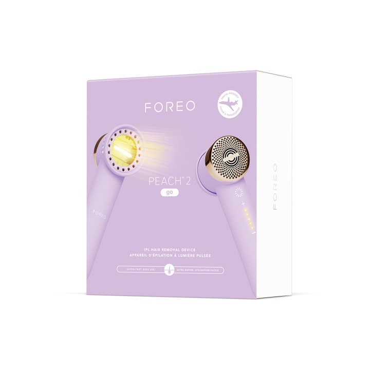 FOREO PEACH 2 go Lavender 1 stk IPL hårfjerning i lilla eske som gir glatt hud med lyspulsteknologi