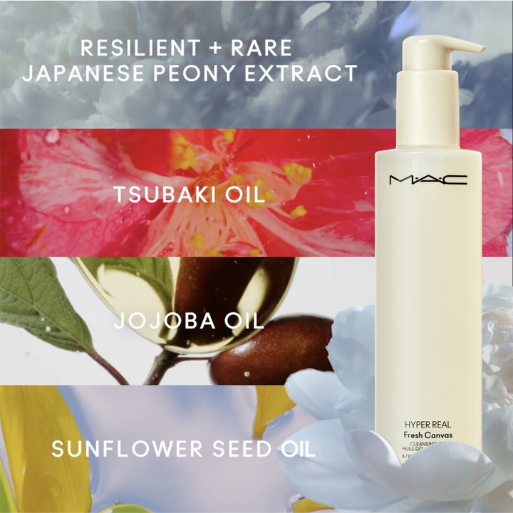 MAC Cosmetics Hyper Real Fresh Canvas Cleanser 125 ml ansiktsrens med japansk peon og pleiende oljer