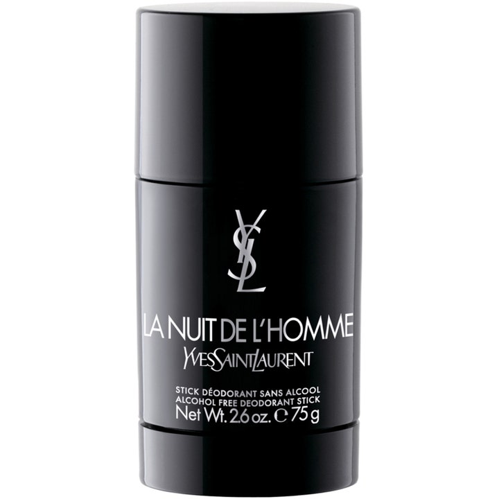 Yves Saint Laurent La Nuit De L'Homme 75g deostick gir friskhet i en stilren sort sylinder med sølvfarget logo.