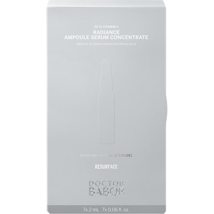 Babor DOC Radiance Ampoule 14 ml glødgivende serum i glassampulle med oransje vitamin C innhold