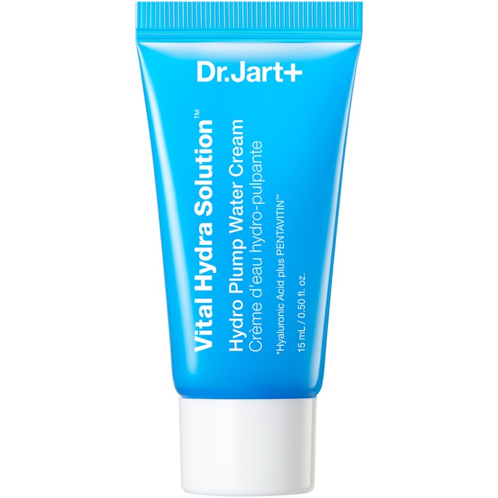 Dr. Jart+ Vital Hydra Solution Hydro Plump Water Cream 15 ml fuktighetskrem med hyaluronsyre i lyseblå tube med hvit kork