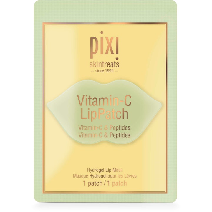 Pixi Vitamin-C Lip Patch 1 stk oppstrammende leppemaske med C-vitamin i lysegrønn forpakning med gullramme