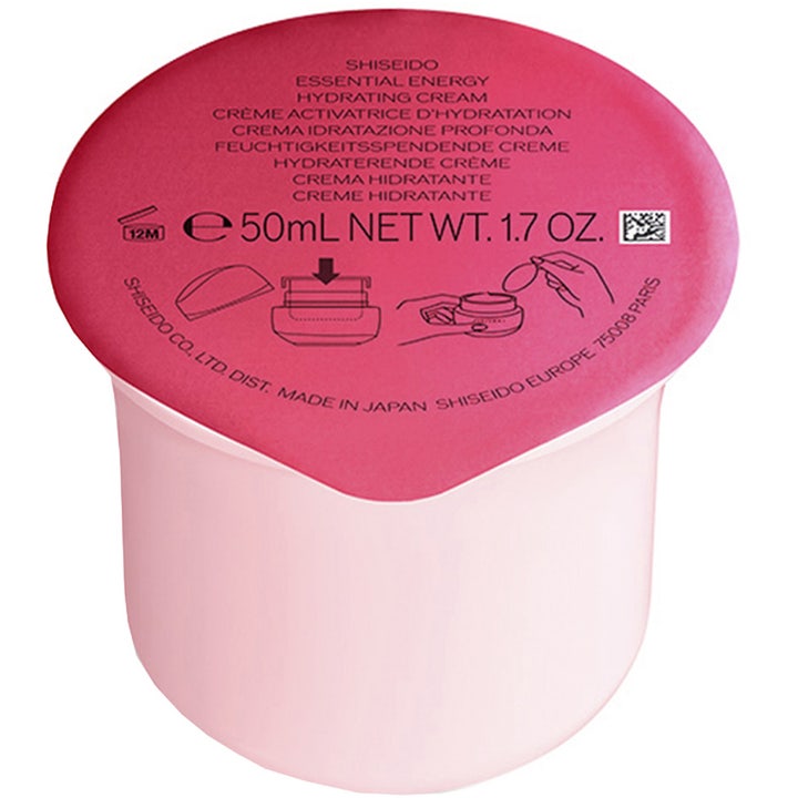 Shiseido Essential Energy Hydrating Cream Refill 50 ml fuktighetsgivende dagkrem i rosa beholder med rosa lokk