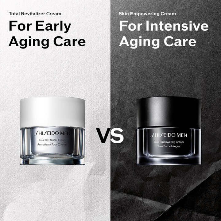 Shiseido Men Skin Empowering Cream 50 ml ansiktskrem i sort krukke for intensiv pleie mot aldringstegn