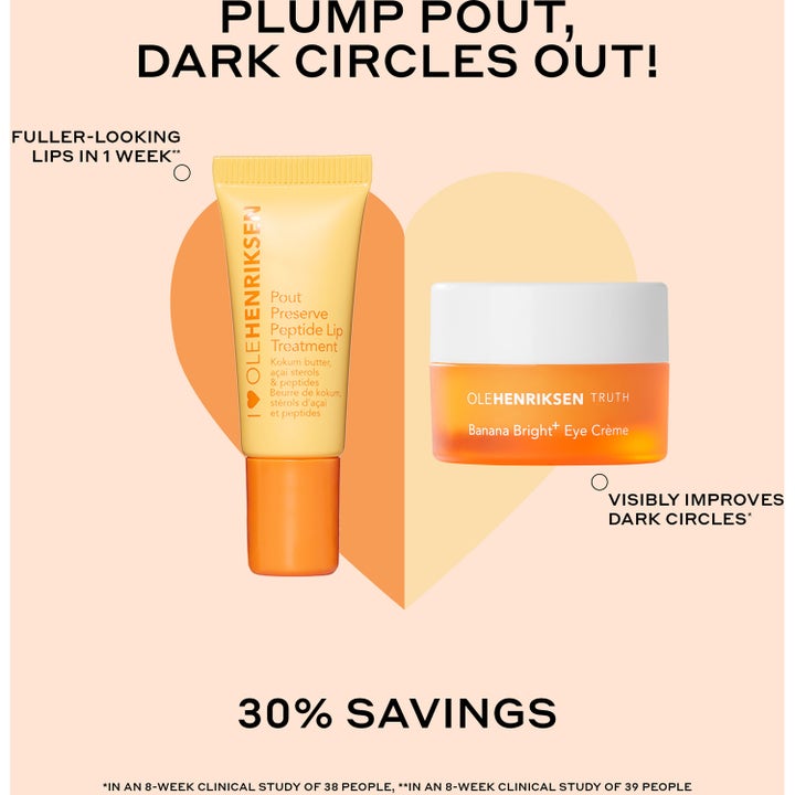 Ole Henriksen Clinical Quick Fix Mini Set 14 ml hudpleiesett med Pout Preserve og Banana Bright+ øyekrem