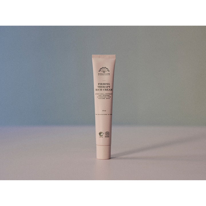 Rudolph Care Firming Therapy Rich Cream 50 ml i lyserosa tube som gir intens fukt til moden hud