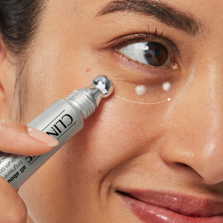 Clinique All About Eyes Brightening Serum 10 ml øyeserum som lysner mørke ringer med kjølende metallapplikator