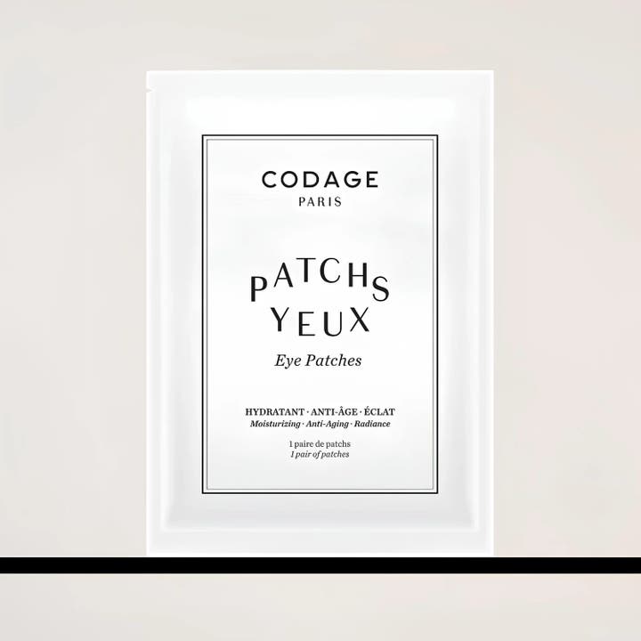 Codage Paris The Eye Contour patches 1 par fuktighetsgivende øyemasker i hvit pose som gir glød og anti-aging.