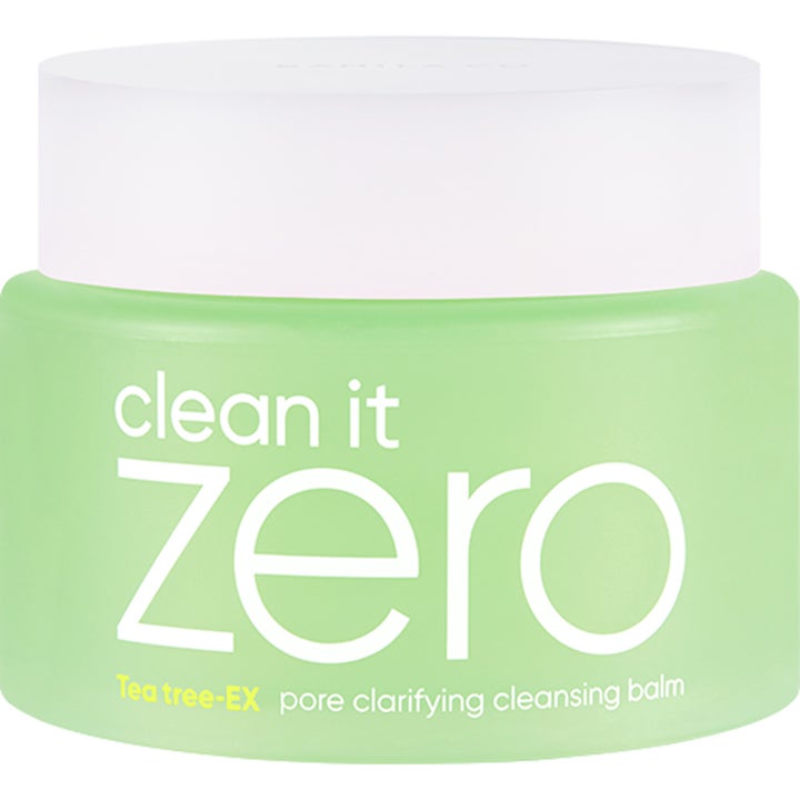 Banila Co Clean It Zero Pore Clarifying rensende balm med tea tree i en lysegrønn krukke med hvitt lokk