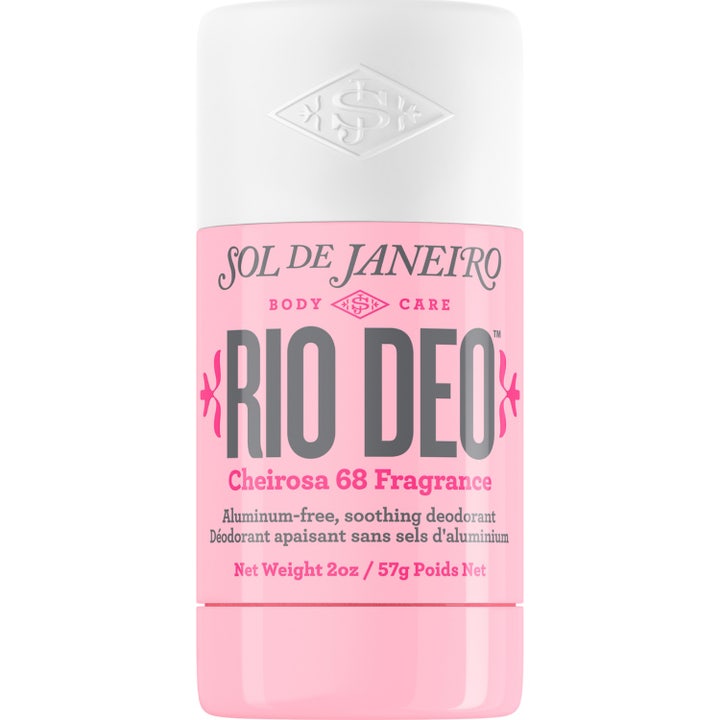 Sol de Janeiro Rio Deo 57g aluminiumsfri deodorant med duft av jasmin i en rosa beholder med hvitt lokk