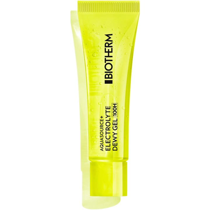 Biotherm Aquasource Electrolyte Dewy Gel 100H fuktighetskrem i lysegul tube som gir glødende hud