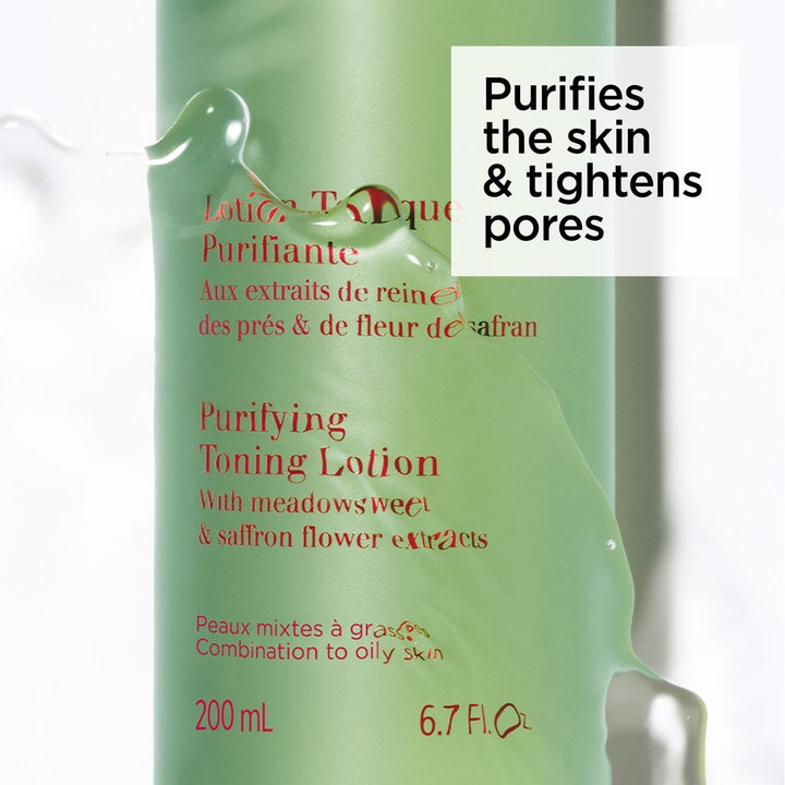 Clarins Purifying Toning Lotion 200 ml toner som renser huden og minsker porer med en lett flytende tekstur