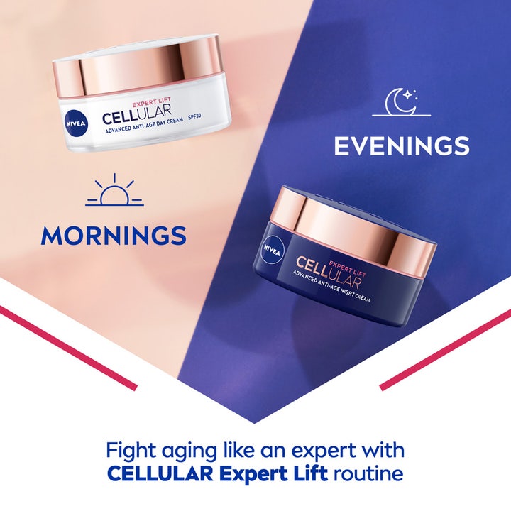 NIVEA Cellular Expert Lift 50 ml nattkrem og dagkrem i krukker for en komplett hudpleierutine mot aldring.