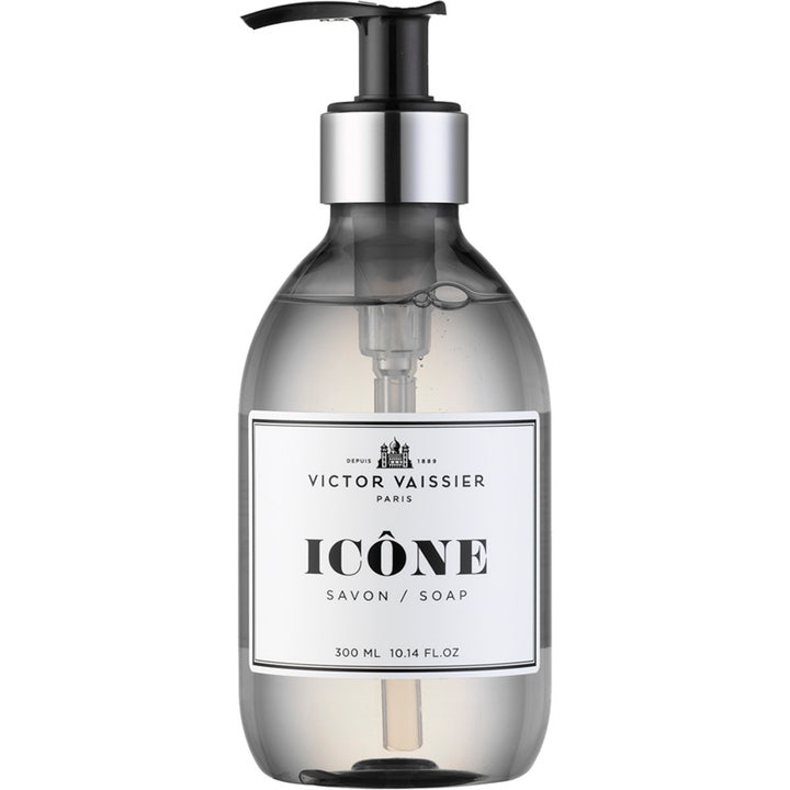 Victor Vaissier Icône 300 ml flytende håndsåpe i gråtonet flaske med sølvfarget pumpe